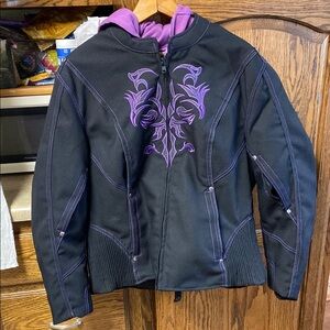 Women's Black and Purple Jacket